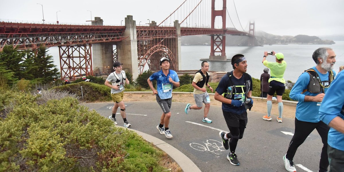 James running the 2024 San Francisco Marathon