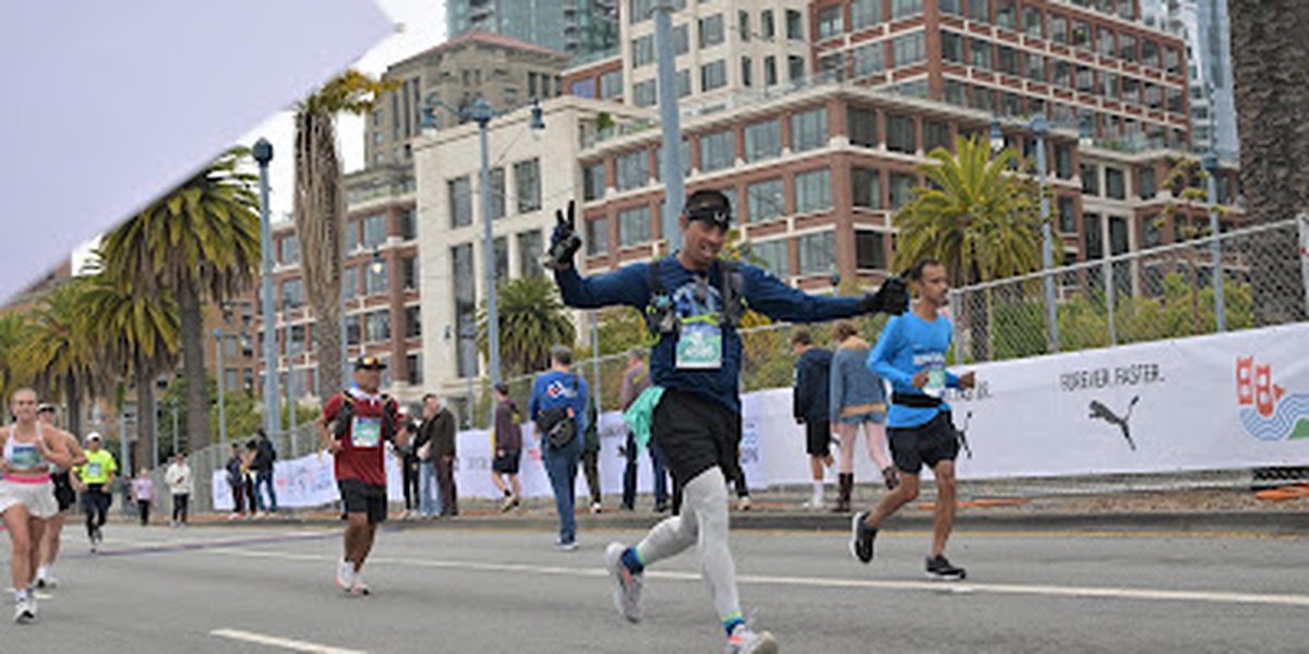 James running the 2025 San Francisco Marathon