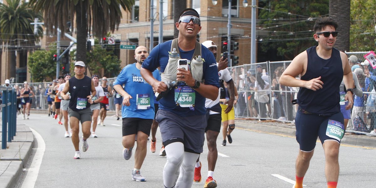 James running the 2026 San Francisco Marathon